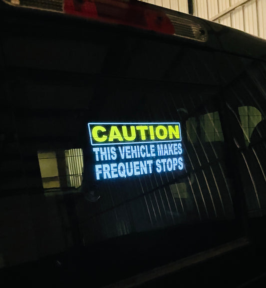 Caution Window Sign